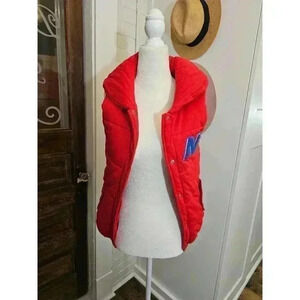 New Balance Women's Size S Red Puffer Cotton Vest